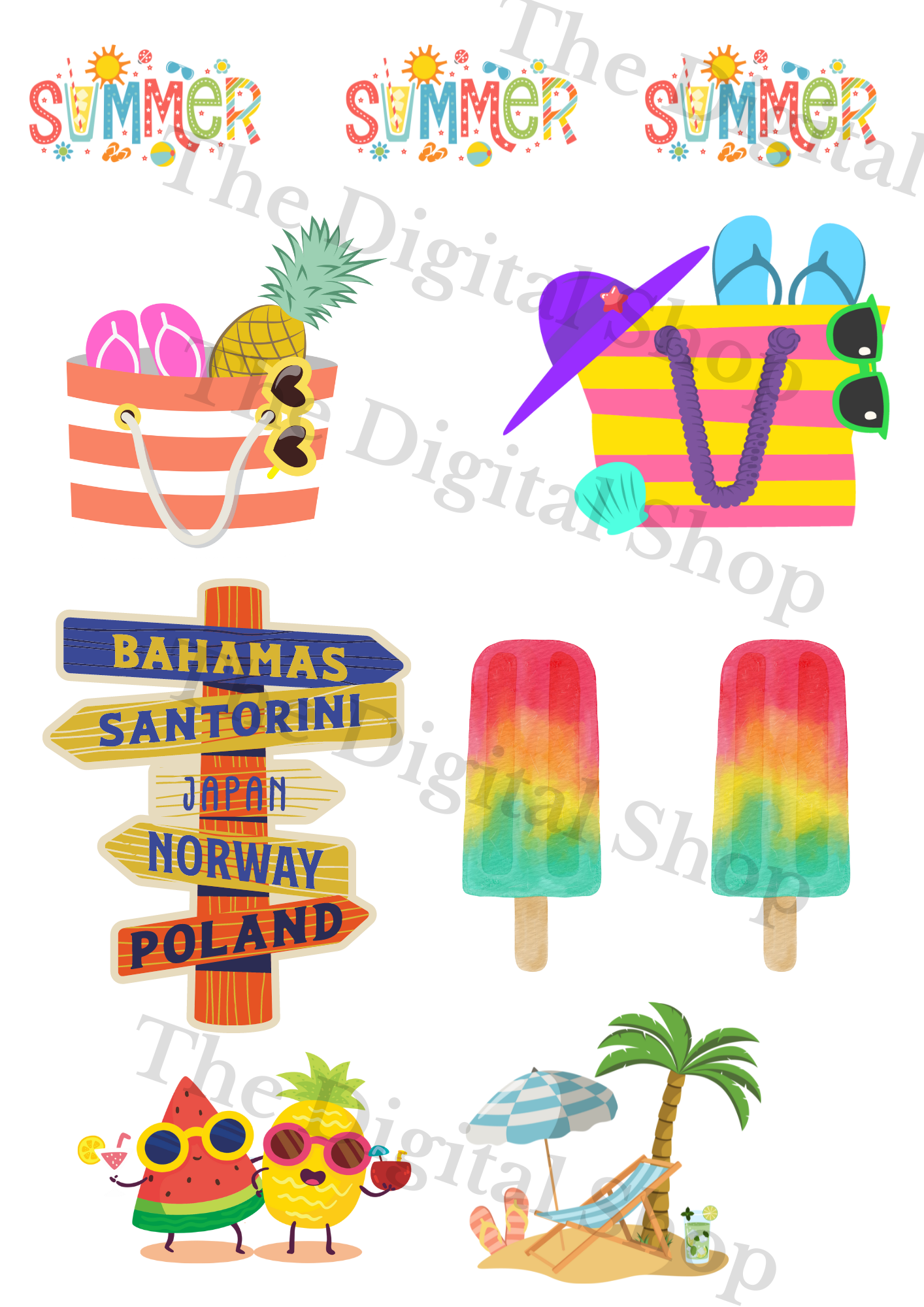 Papper för scrapbooking - Midsommarpaketet