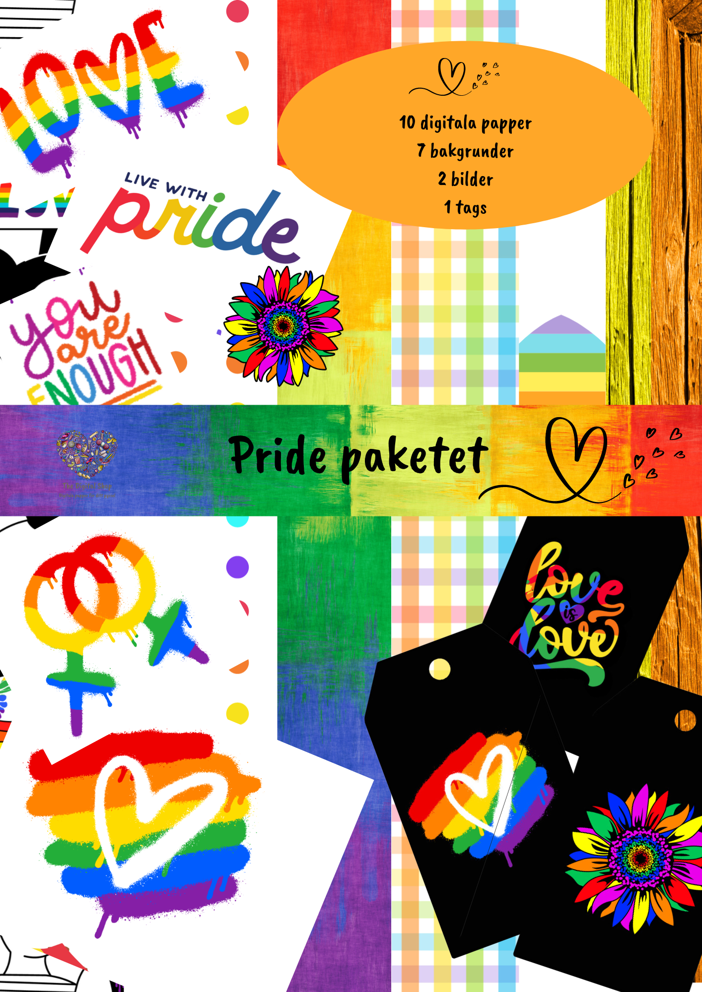 Pride - Digitala papper - Scrapbooking