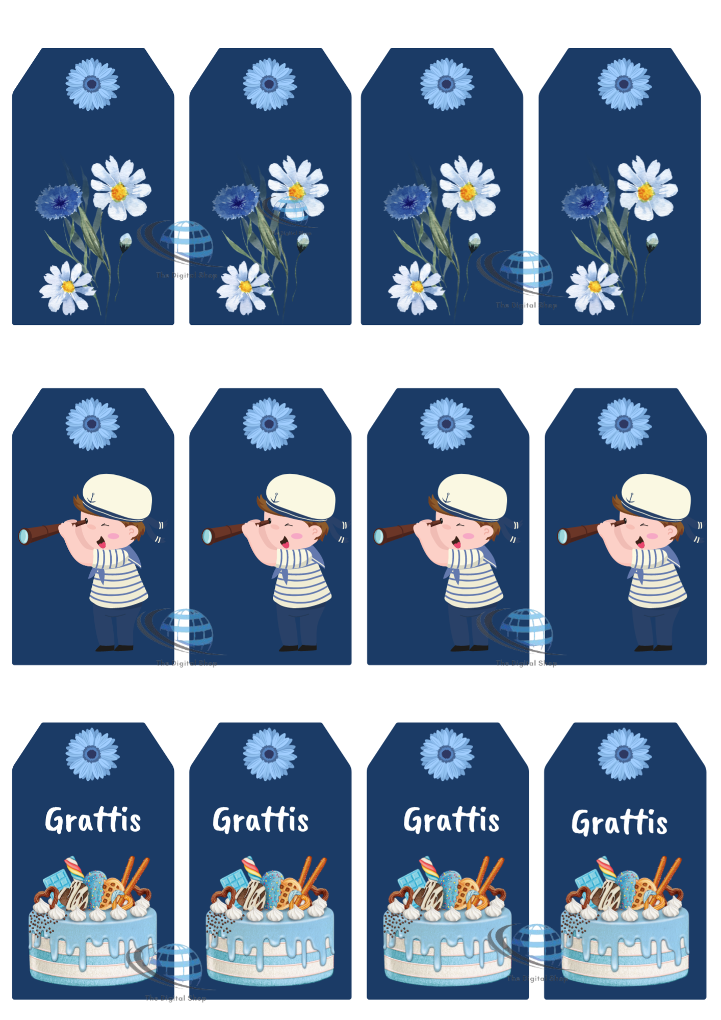 Papper för scrapbooking - Blåa paketet
