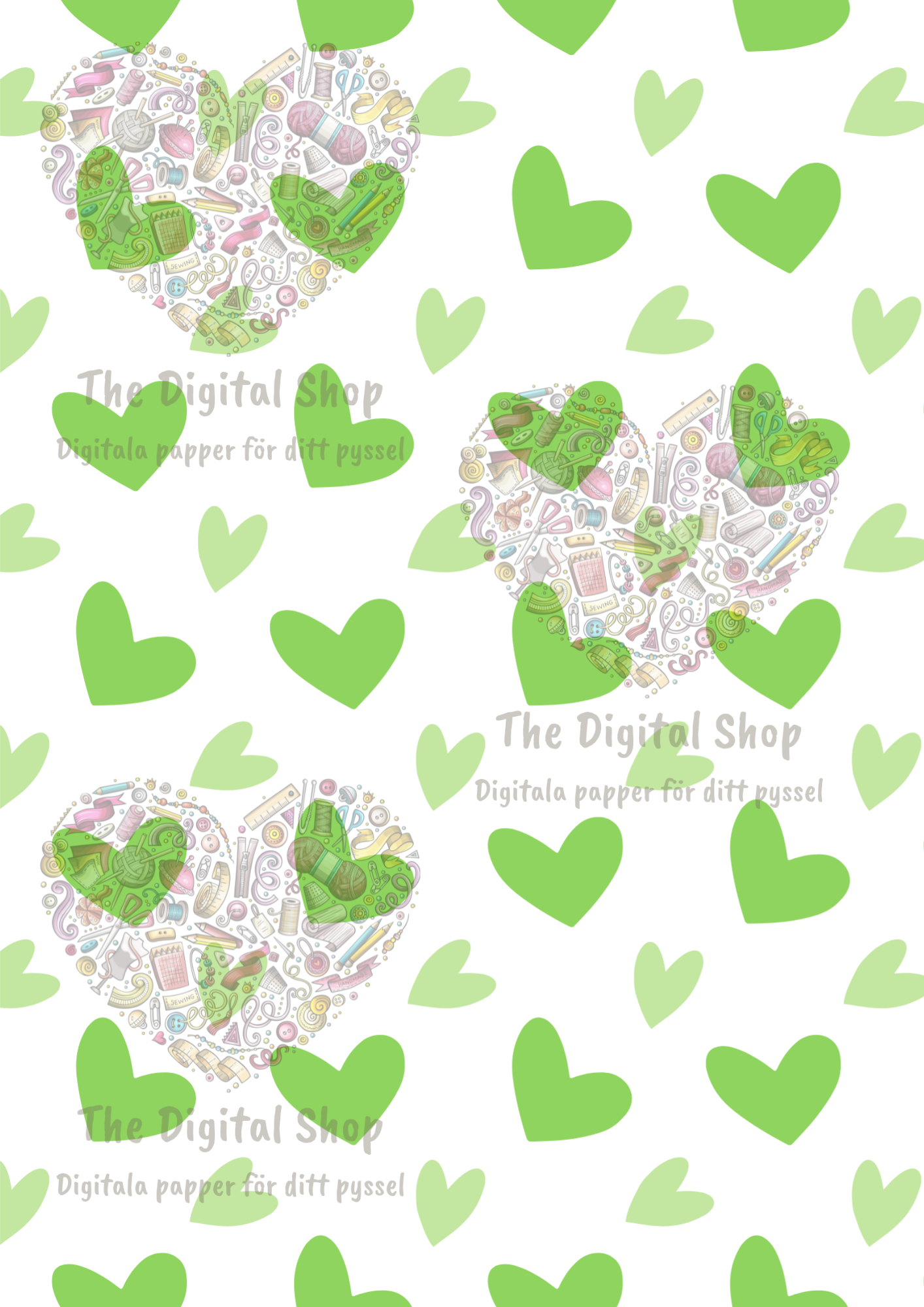 Papper för scrapbooking - Gröna paketet