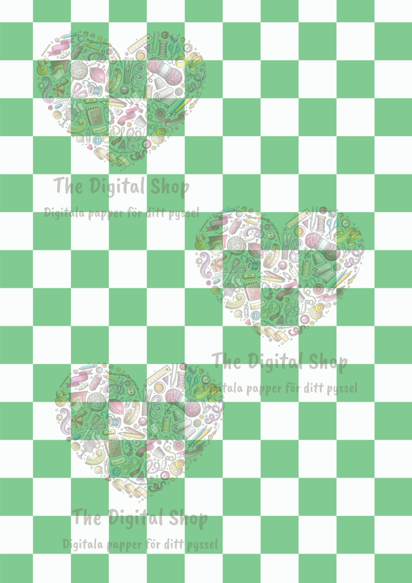 Papper för scrapbooking - Gröna paketet