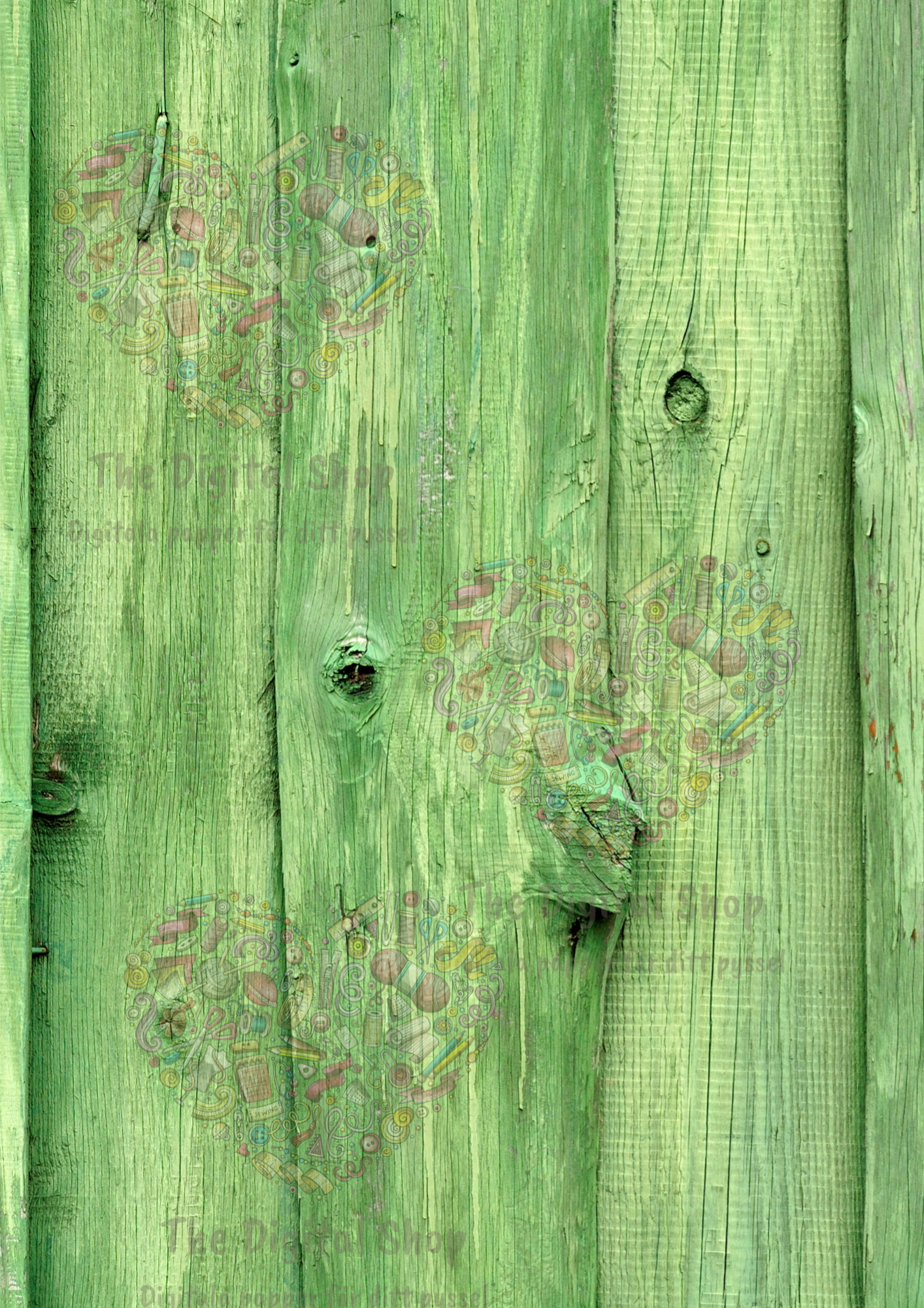 Papper för scrapbooking - Gröna paketet