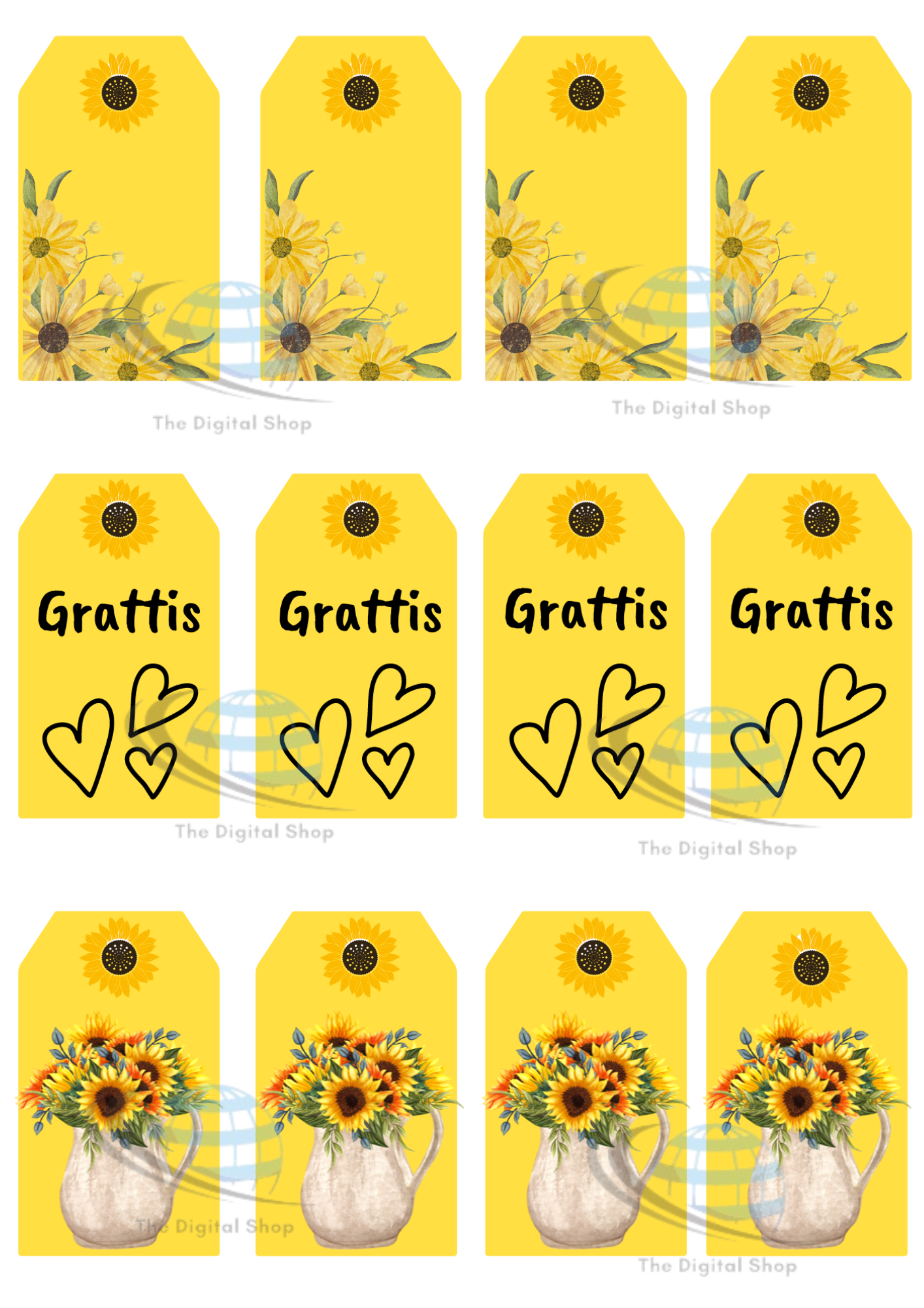 Papper för scrapbooking - Gula paketet
