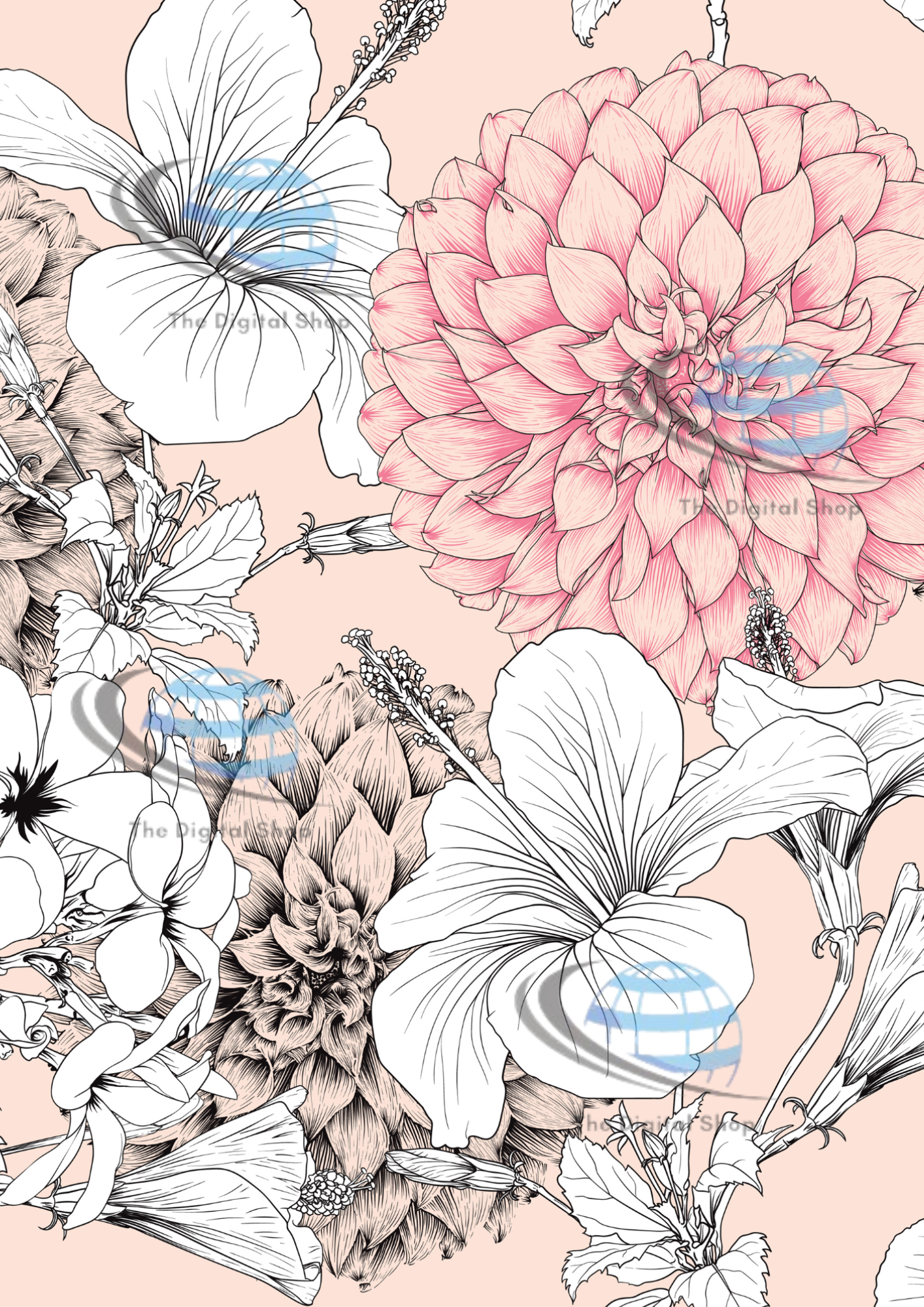 Papper för scrapbooking - Rosa paketet