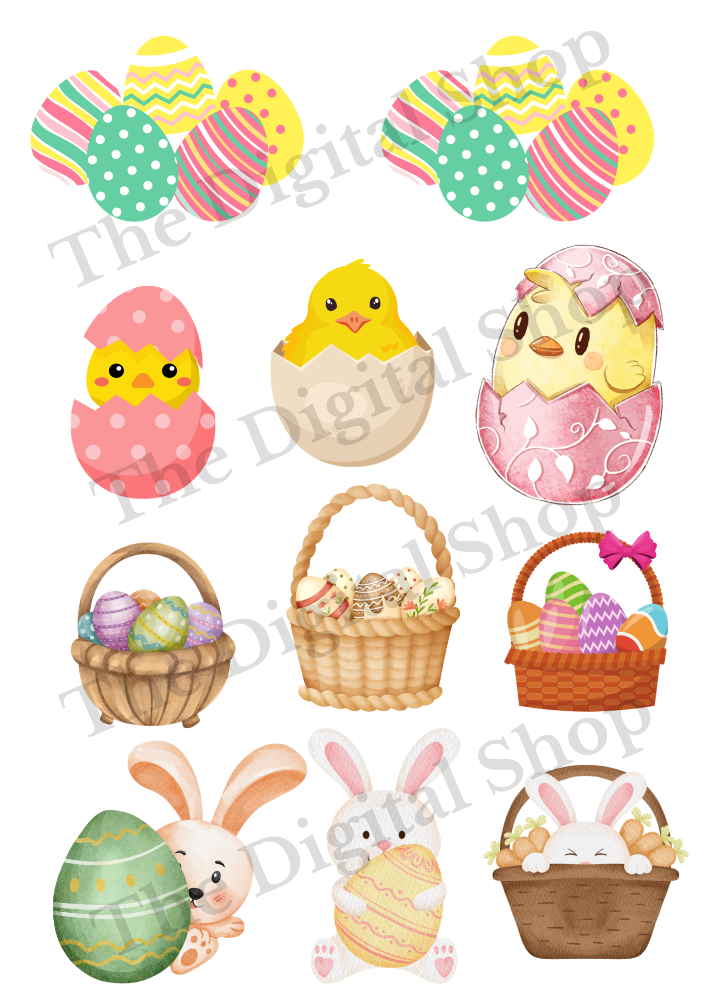 Papper för scrapbooking - Påskpaket 1