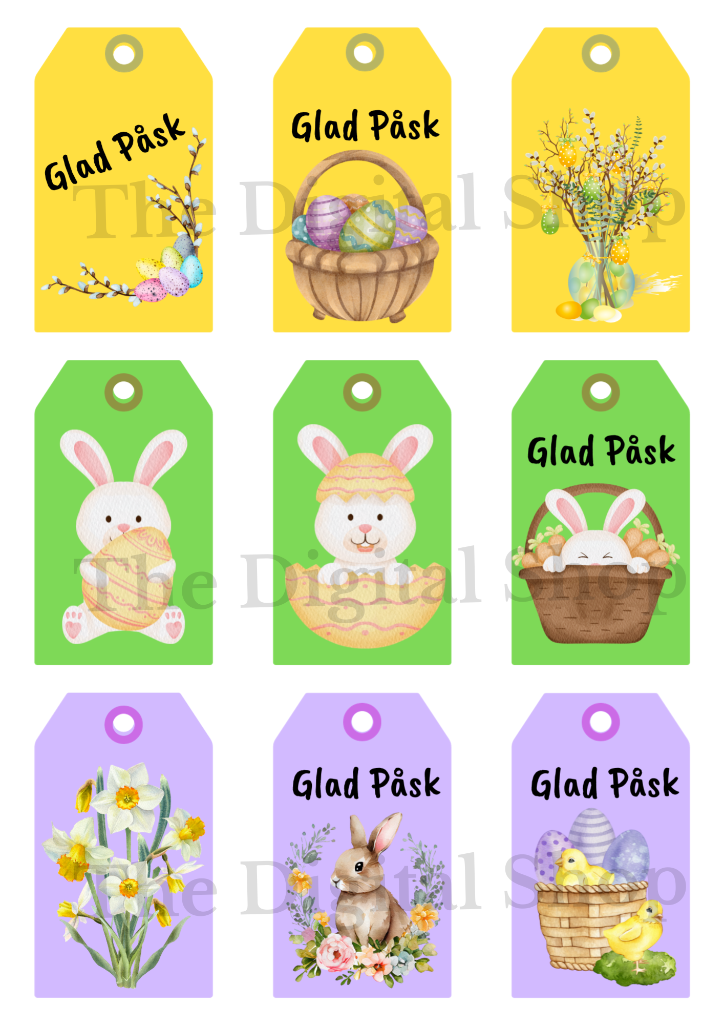 Papper för scrapbooking - Påskpaket 1