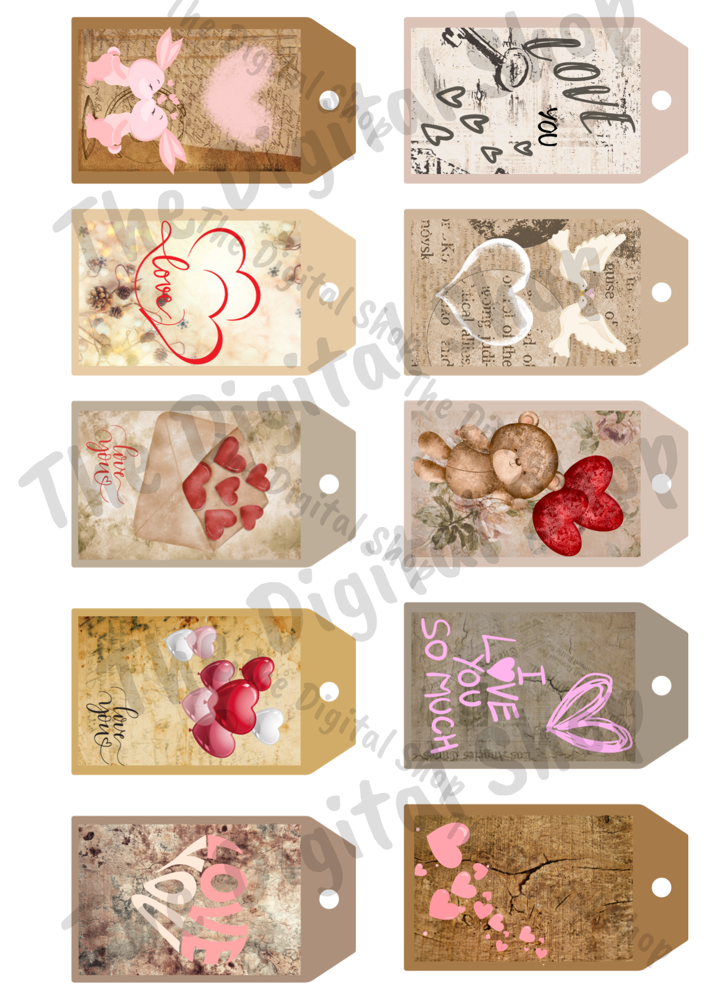Papper för scrapbooking -Alla Hjärtans Dag