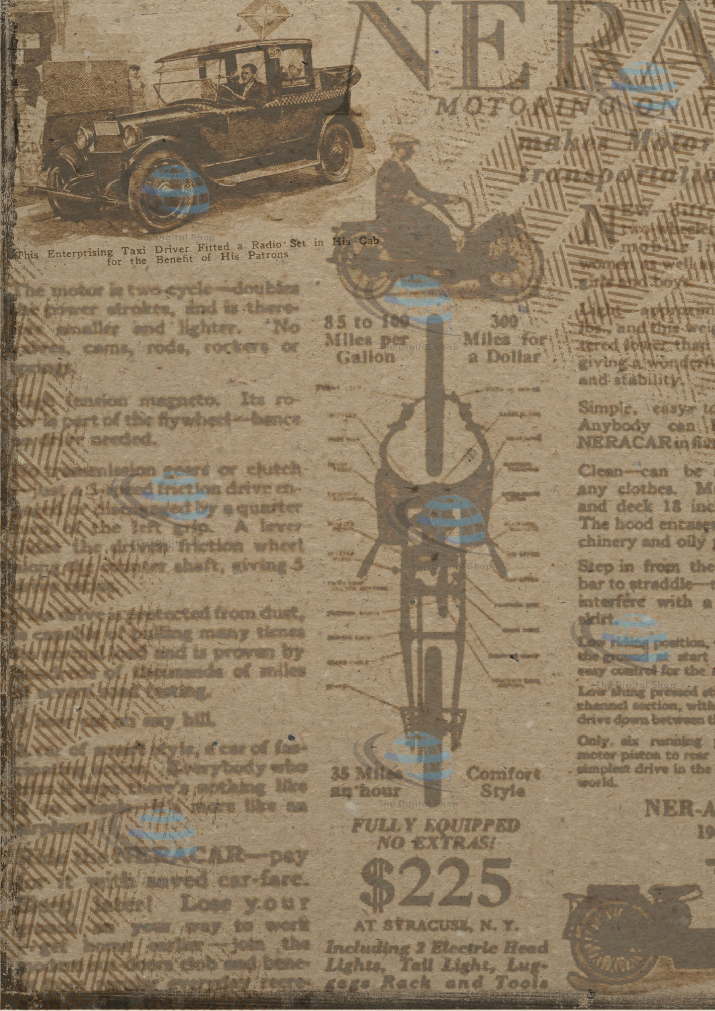 Digitala papper - Scrapbooking - Vintage Paket 1