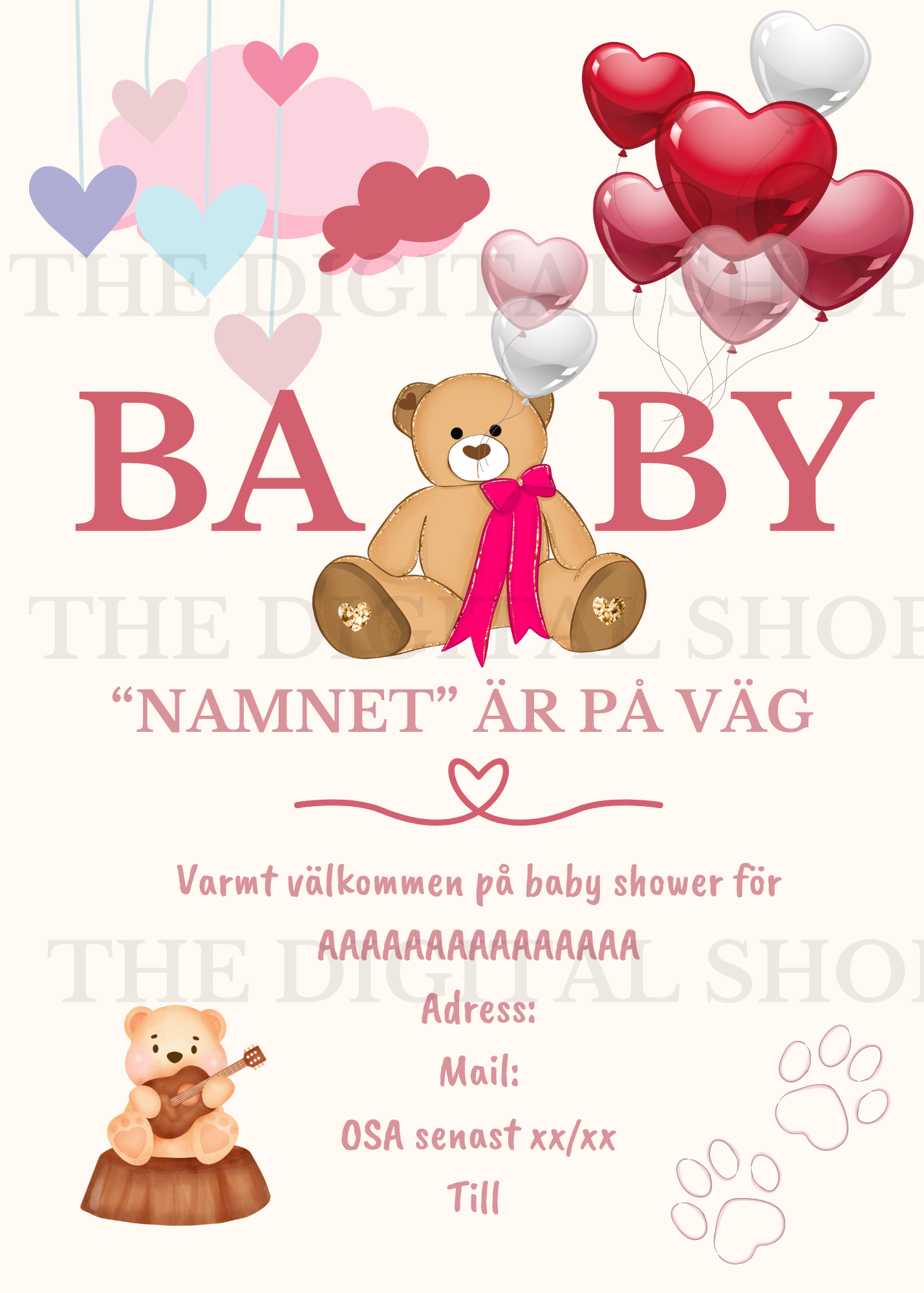 Baby shower - inbjudan