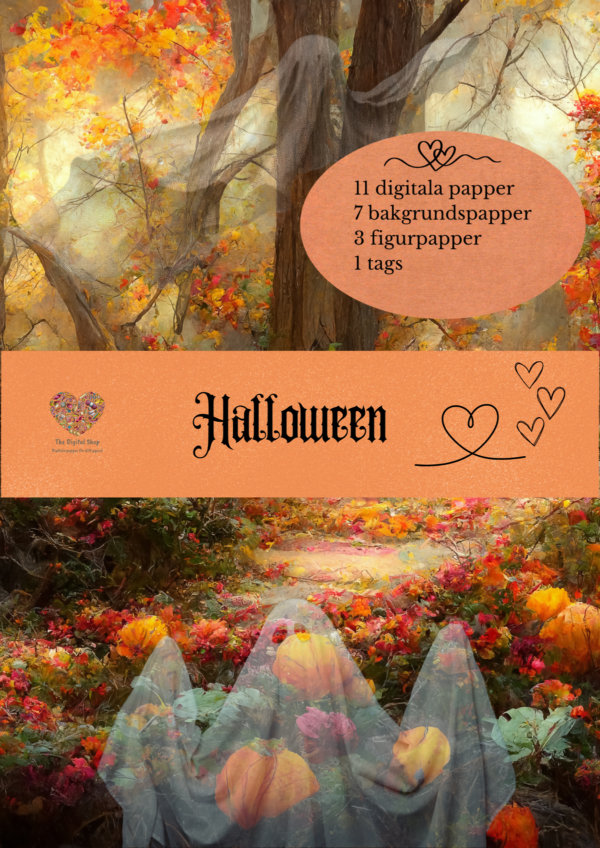 Papper för scrapbooking - Halloween